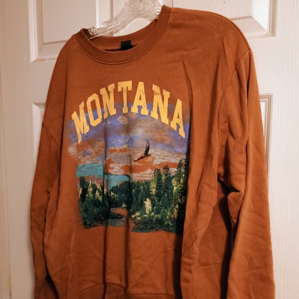Wild Fable Montana Sweatshirt, Brown, XXL, New W Tags